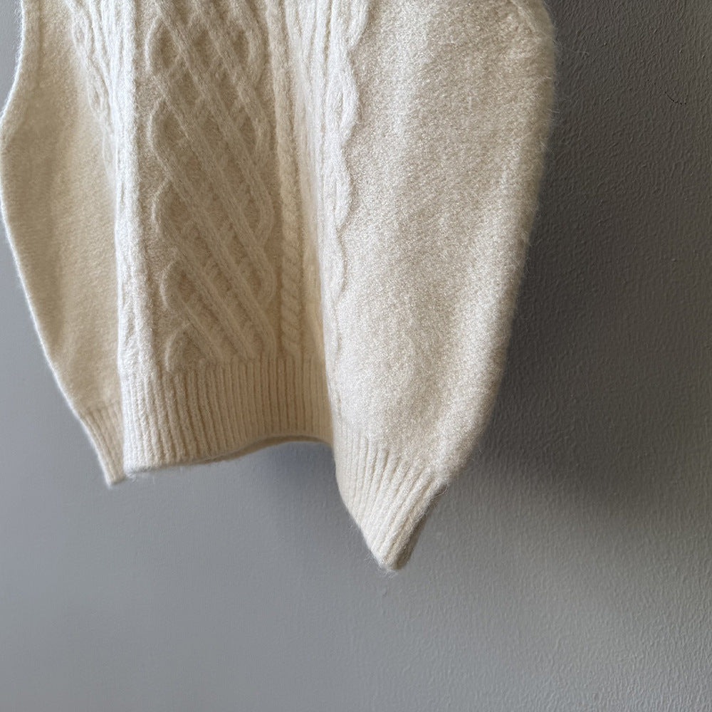 【YP2617】 實拍圓領麻花軟糯針織背心251023