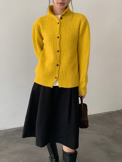 【LD11037】實拍高領開衫針織毛衣251202