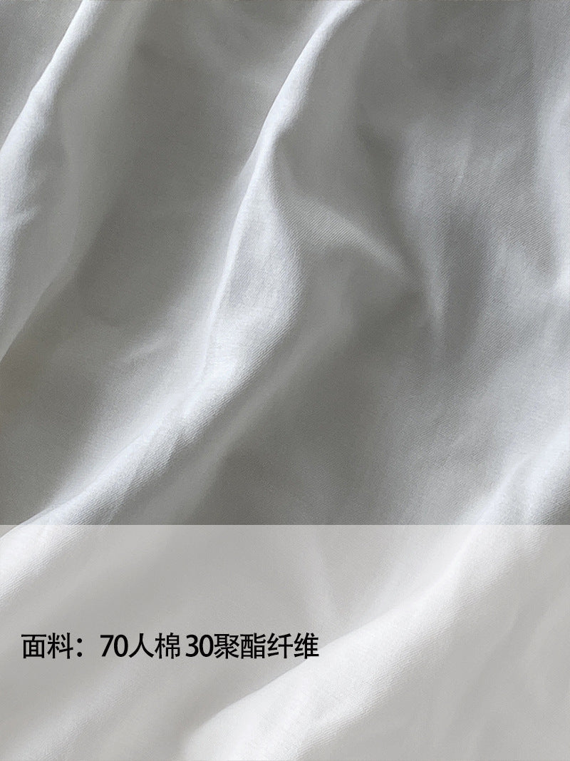 【cimzJC663】立領抓皺花苞袖縮腰襯衫261001