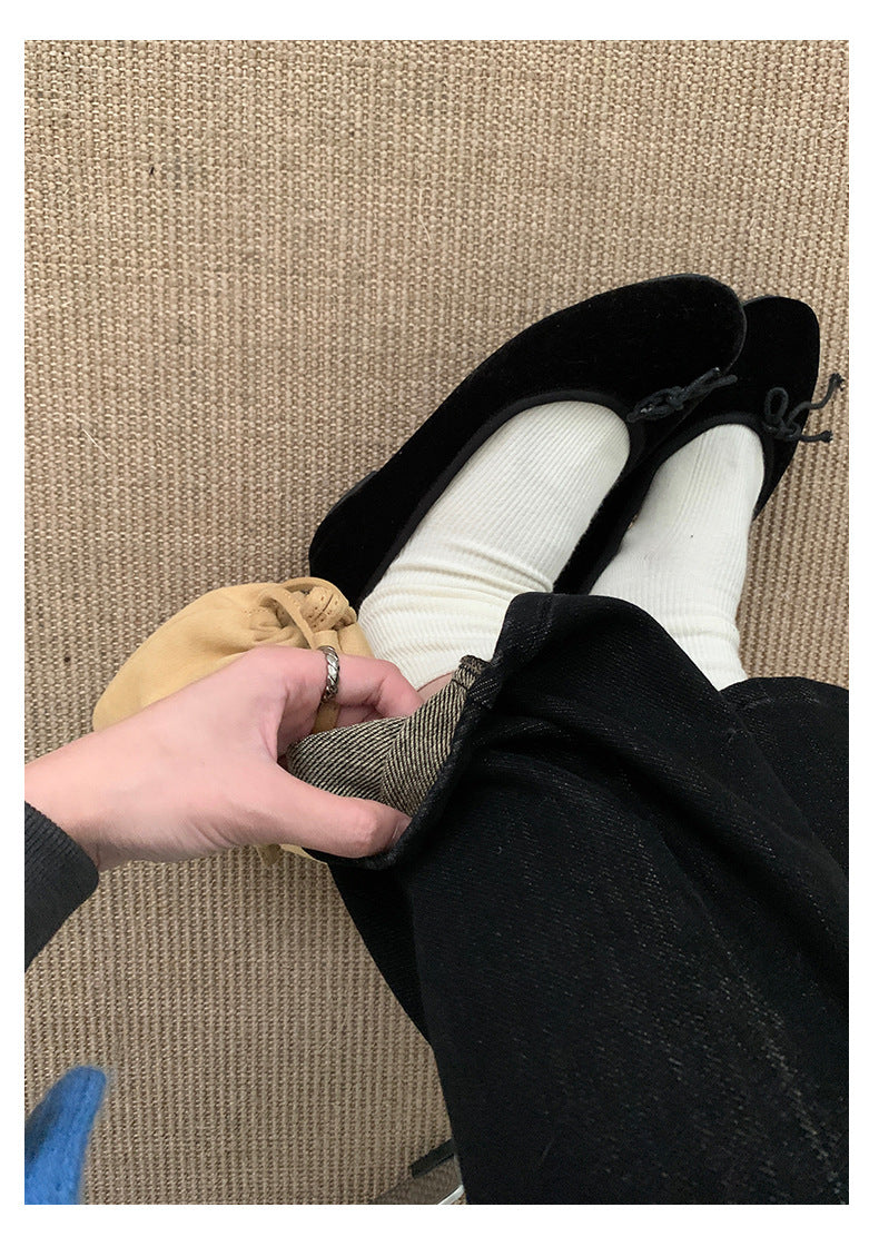 【H560】實拍加厚磨毛高腰微喇牛仔褲251021