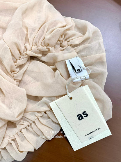 【L26861】實拍法式浪漫溫柔🌸設計感荷葉邊兩穿一字領長袖上衣260330