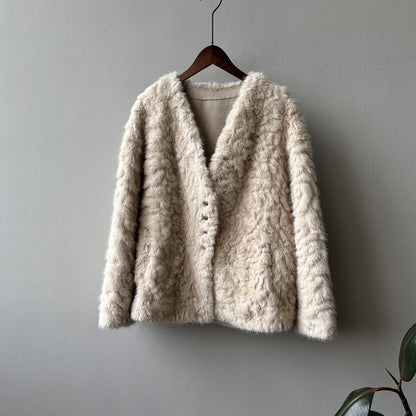 【YH707】實拍高質感毛茸茸仿皮毛保暖一体毛绒外套＋圍巾251113