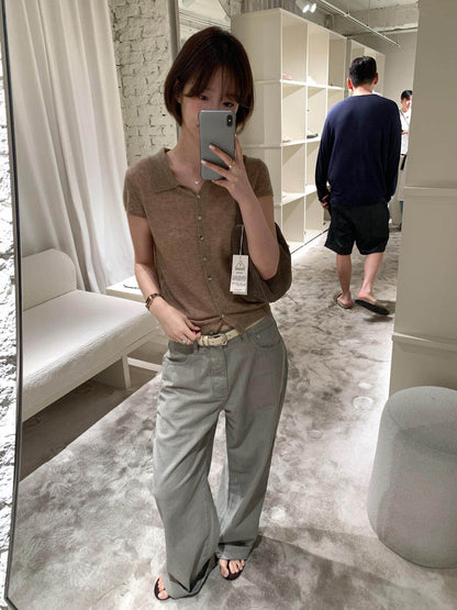 【LS6091】實拍IMISS復古日常・水洗刷毛直筒牛仔褲261006