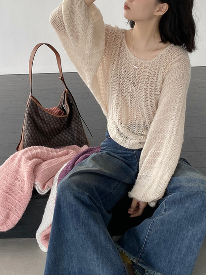 【cim0628】實拍温柔慵懒寬鬆針織薄罩衫（20羊毛）251114