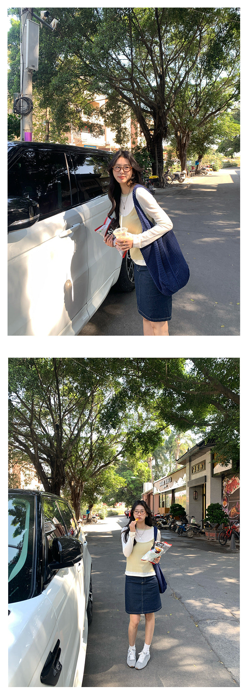 【H5078】實拍春季優雅復古高腰牛仔裙250224