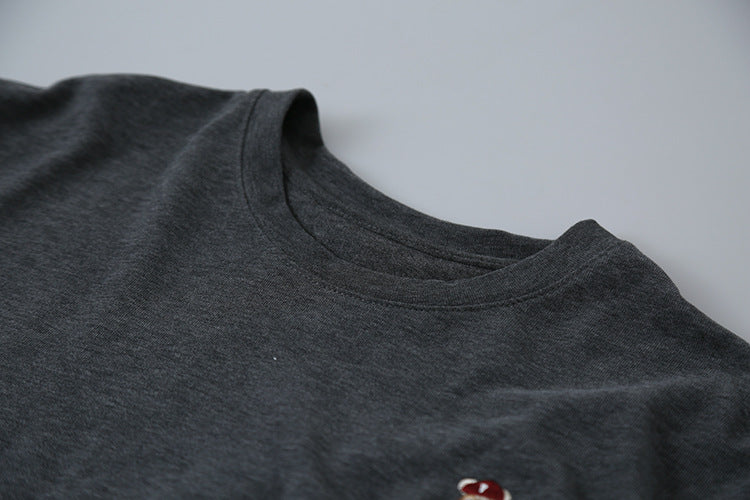 【LD11025】實拍舒適小熊刺繡寬鬆長袖T恤251124