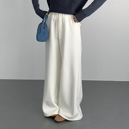 【LD11056】實拍慵懶高級感超修飾微喇叭衛褲251209