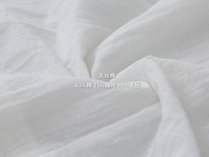 【L3117】實拍簡約天絲棉微高領天絲襯衫250825