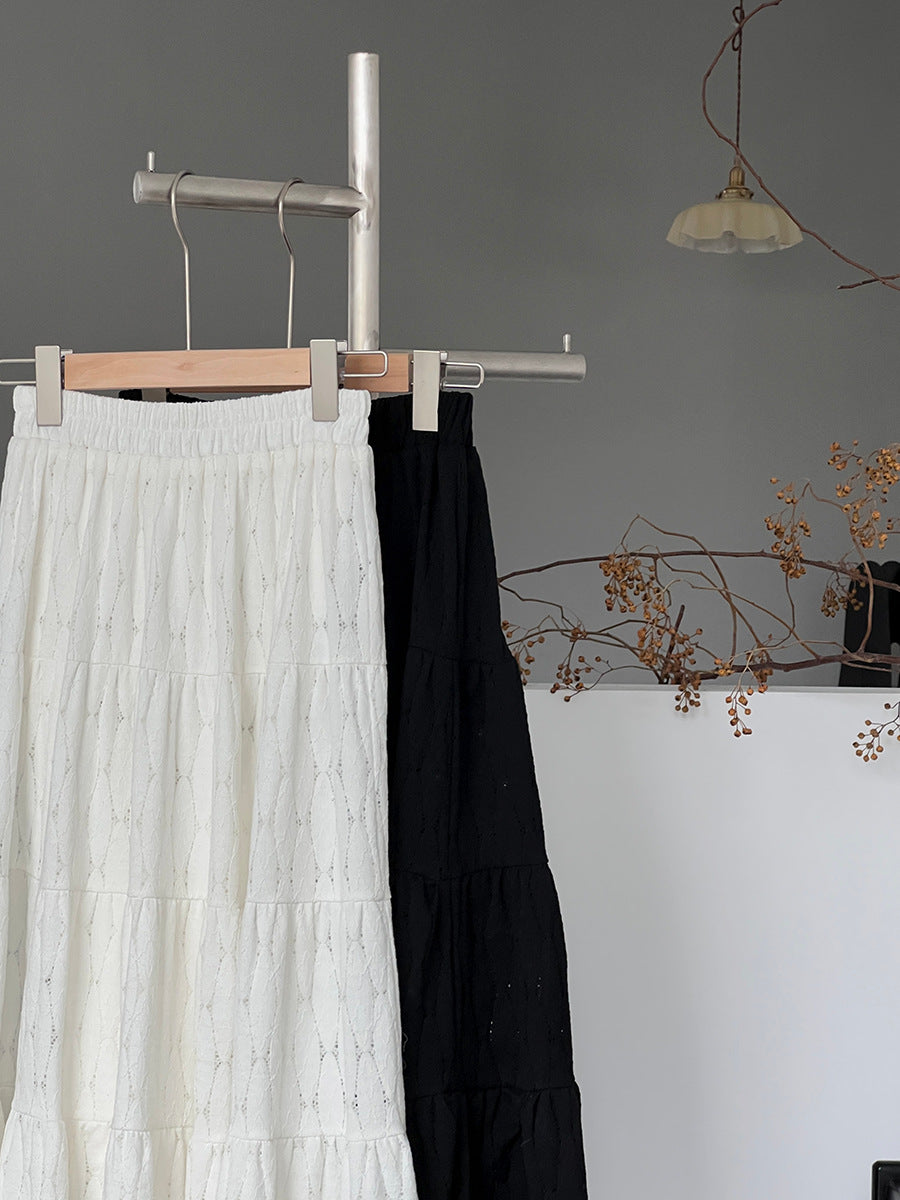 【cim6378】實拍冬日加厚蕾絲長裙251030