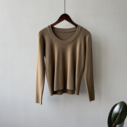 【Y275】實拍冬季U領長袖針織衫251106