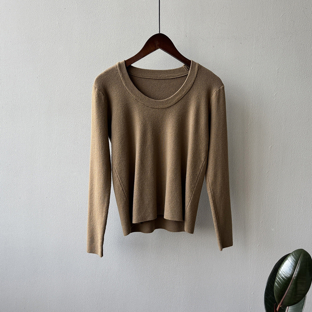 【Y275】實拍冬季U領長袖針織衫251106