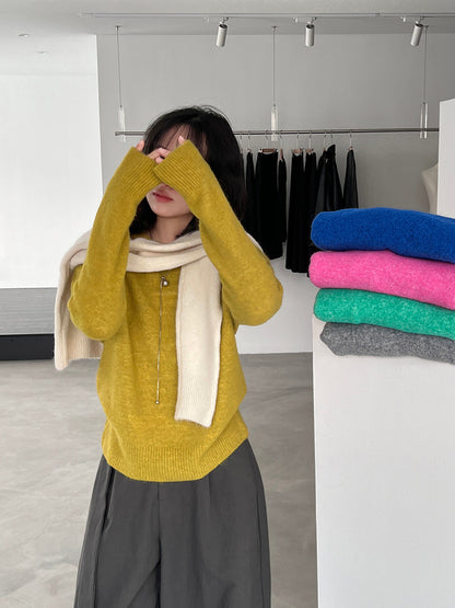 【cim5921】實拍冬季簡約保暖舒適針織毛衣（含羊毛5％）251114