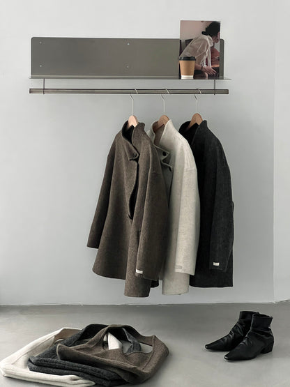 【cim2517】實拍蘇黎世冬日立領雙面呢毛呢外套大衣(100羊毛)251030