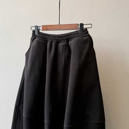 【Y82671】 實拍秋冬氣質花苞毛呢A字裙251023