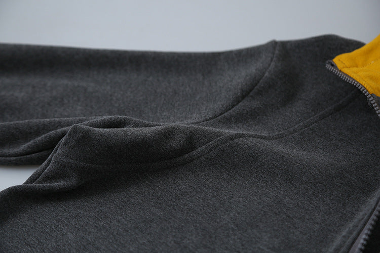 【LD11028】實拍德絨舒適極簡半拉鍊連帽衞衣251124