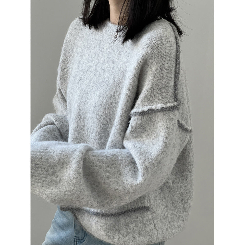 【YP2472】 實拍熱銷不規則針織毛衣251023