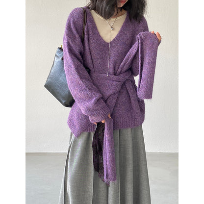 【cim8802】實拍纯色溫柔針織毛衣+針織披肩(羊毛8）251114