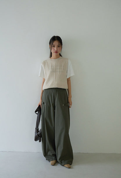 【L3121】實拍美式工裝闊腿休閒褲+朋克風腰帶250825
