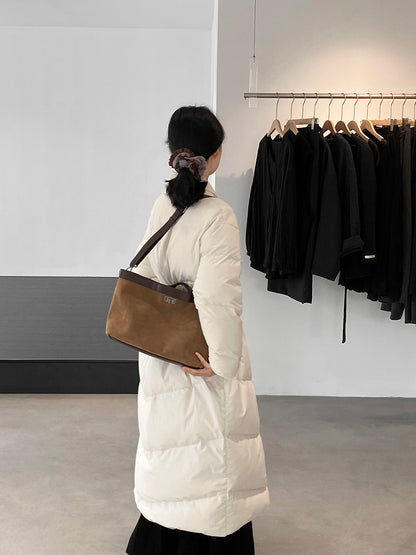 【cimz6386】實拍歐美大氣抗寒鎖温收腰氣質羽絨外套（白鴨絨90%)251120