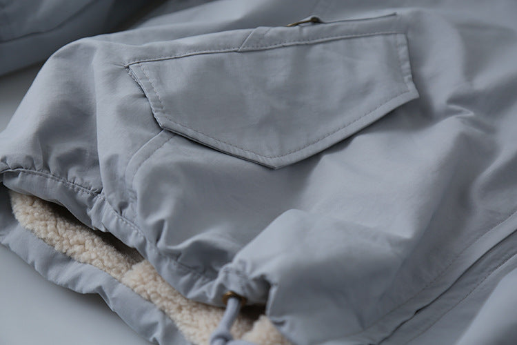 【LD11031】實拍冬天高級感加厚立領羊羔毛保暖夾克外套251124