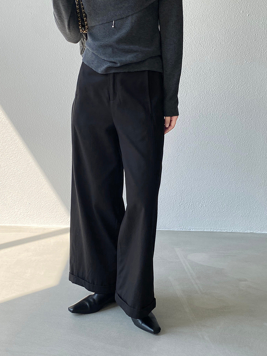 【cim1678】實拍法式高級優雅感顯瘦天絲棉直筒褲251030