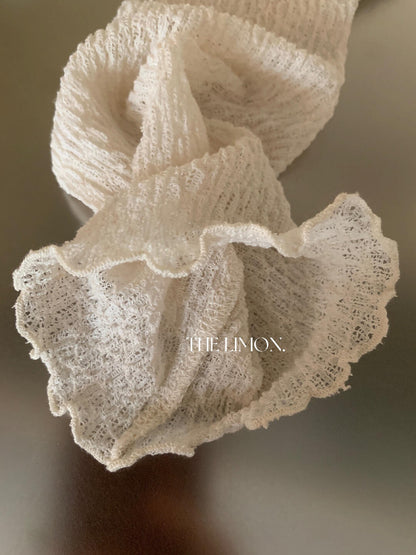 【L11075】檸檬秋季新品時髦肌理感木耳邊長袖小外套+背心兩件套裝260728