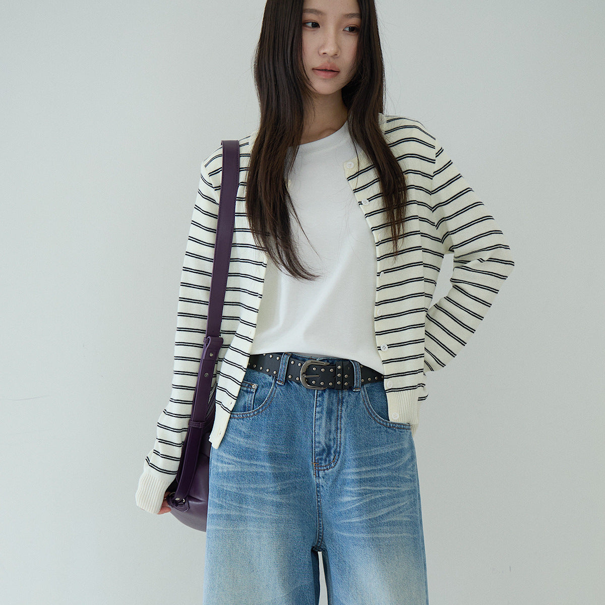 【LD11157】實拍韓系知性☁️小馬刺繡羊毛6%圓領長袖針織外套260317