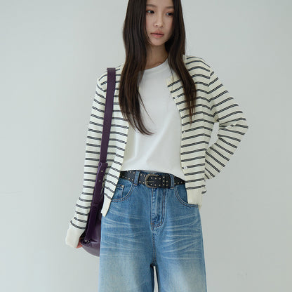 【LD11157】實拍韓系知性☁️小馬刺繡羊毛6%圓領長袖針織外套260317