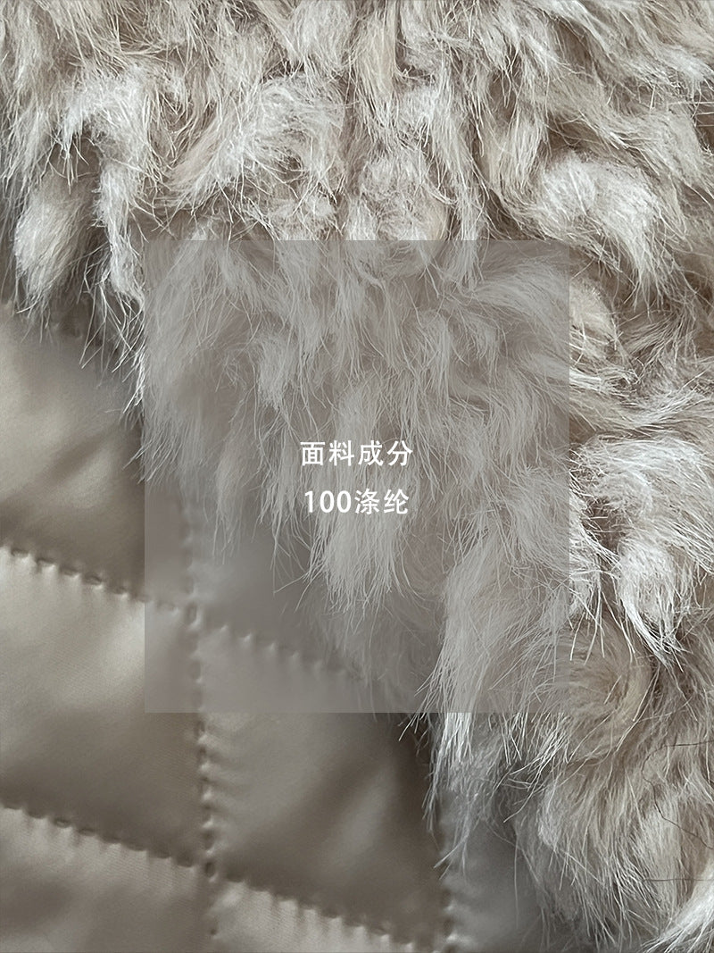 【cimz25880】實拍韓系高質感羊羔毛皮毛一體背心外套260108