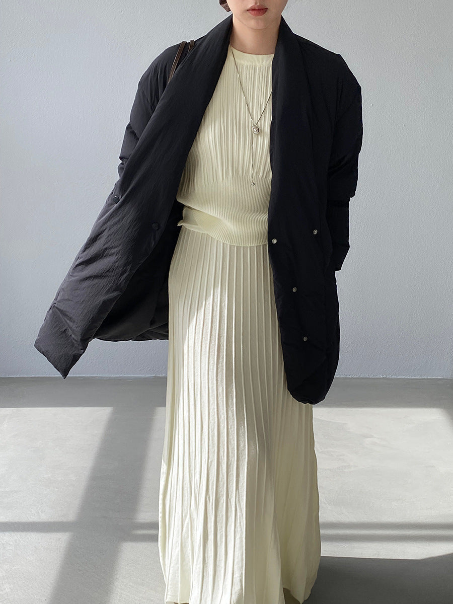 【cimz100789】實拍法式高級感收腰顯瘦針織衫＋針織長裙(分開下單）251120