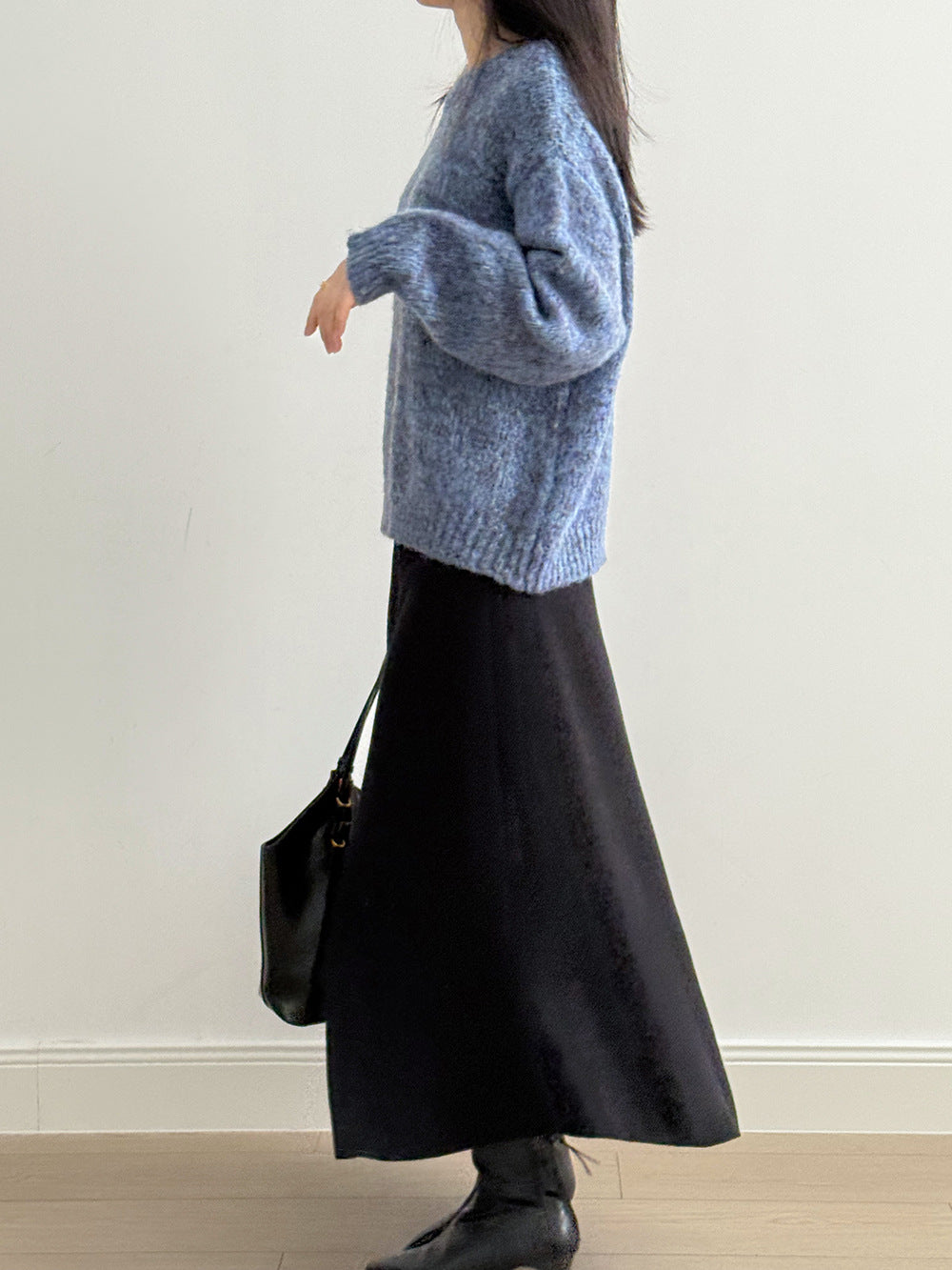 【Y0723】實拍冬季簡約針織大擺A字裙（棉羊毛4%)251106