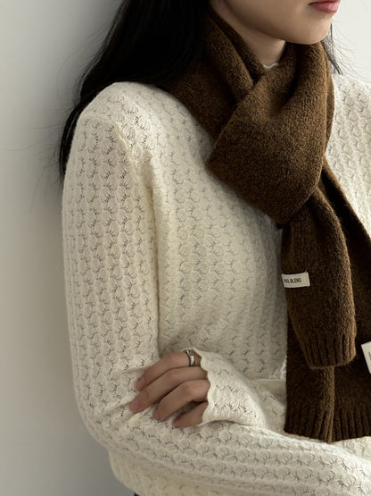 【Y2505】實拍氣質高級感混羊毛針織圍巾251201