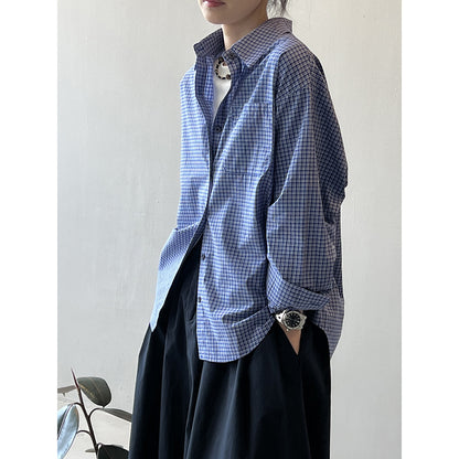 【Y82130】實拍復古寬鬆休閒襯衫YY25早春