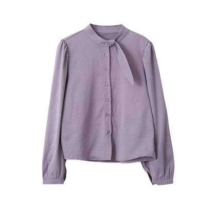 【LD3278】實拍小圓領長袖襯衫+條紋針織背心（分開下單）251103