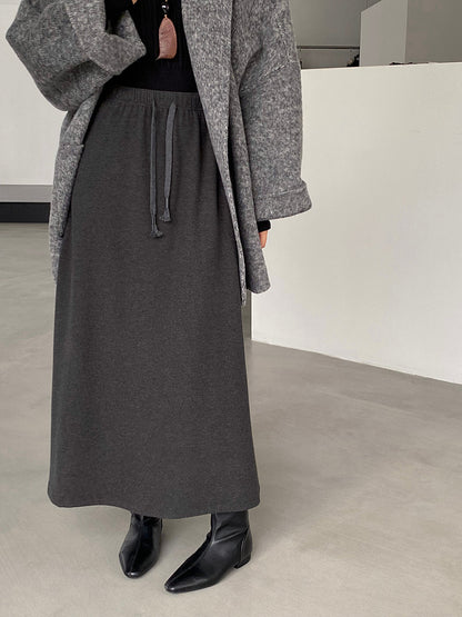 【cimz1722】實拍高級雙面絨感保暖顯瘦直筒裙251201