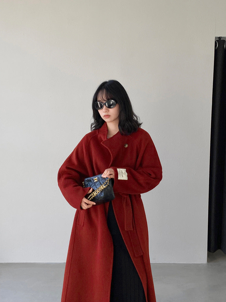 【cimz6616】實拍高級大氣厚款立領雙面羊毛呢大衣外套（羊毛100)251120