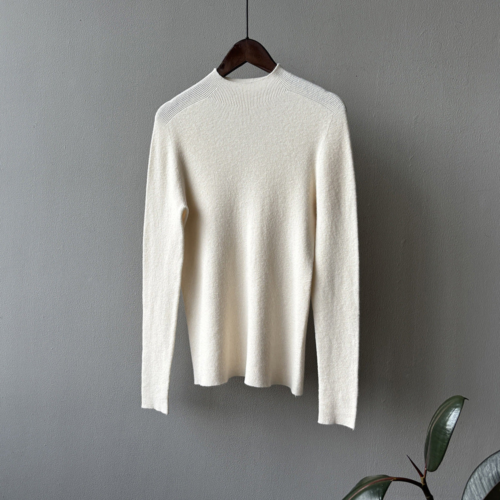 【Y315】實拍高級感半高領針織衫（棉羊毛4%)251106