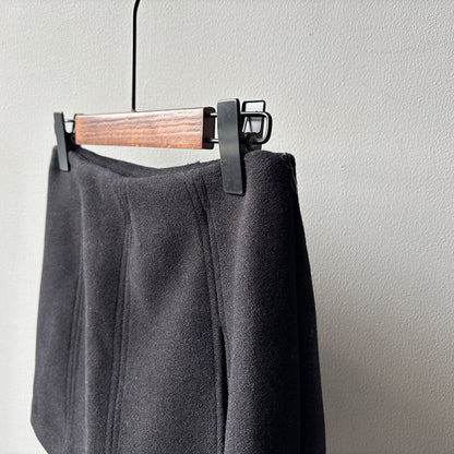 【Y82682】實拍冬季厚款毛呢高腰開叉裙褲 251106