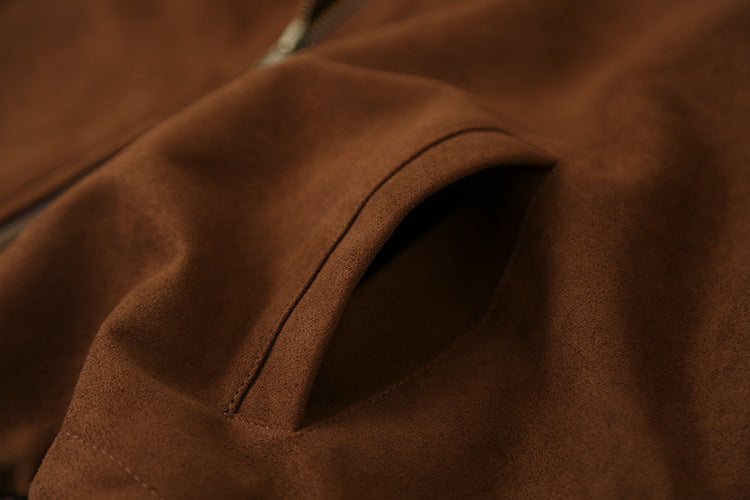 【LD3298】實拍冬季必備厚款短款麂皮絨機車外套251103