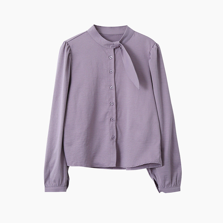 【LD3278】實拍小圓領長袖襯衫+條紋針織背心（分開下單）251103