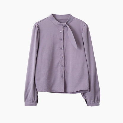 【LD3278】實拍小圓領長袖襯衫+條紋針織背心（分開下單）251103