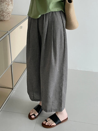 【cim5611】實拍日系私服必備文藝寬鬆百搭高腰直筒闊腿褲250227
