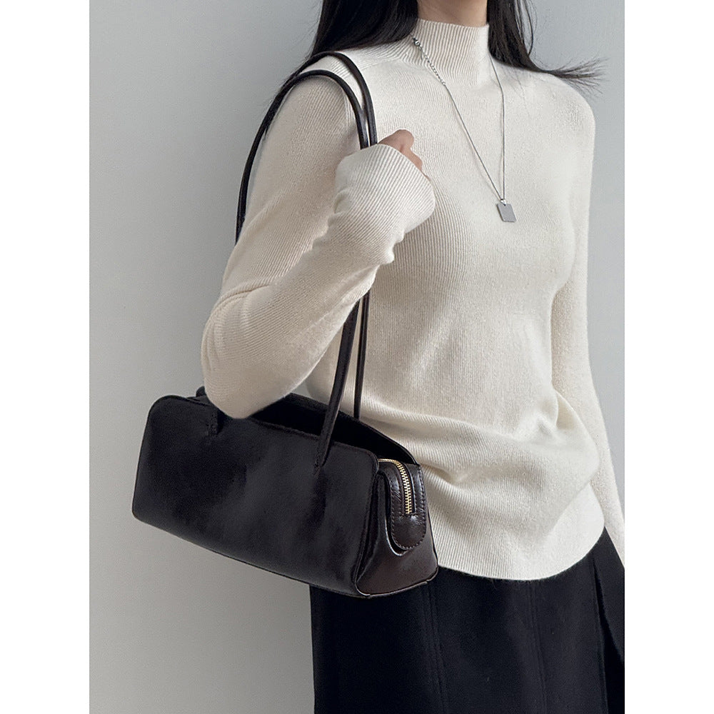 【Y315】實拍高級感半高領針織衫（棉羊毛4%)251106