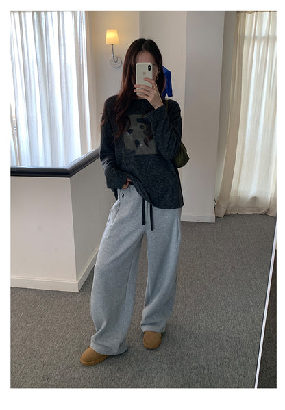 【H5508】實拍M~XL懶懶加厚奧粒絨舒適休閒彎刀褲型251118