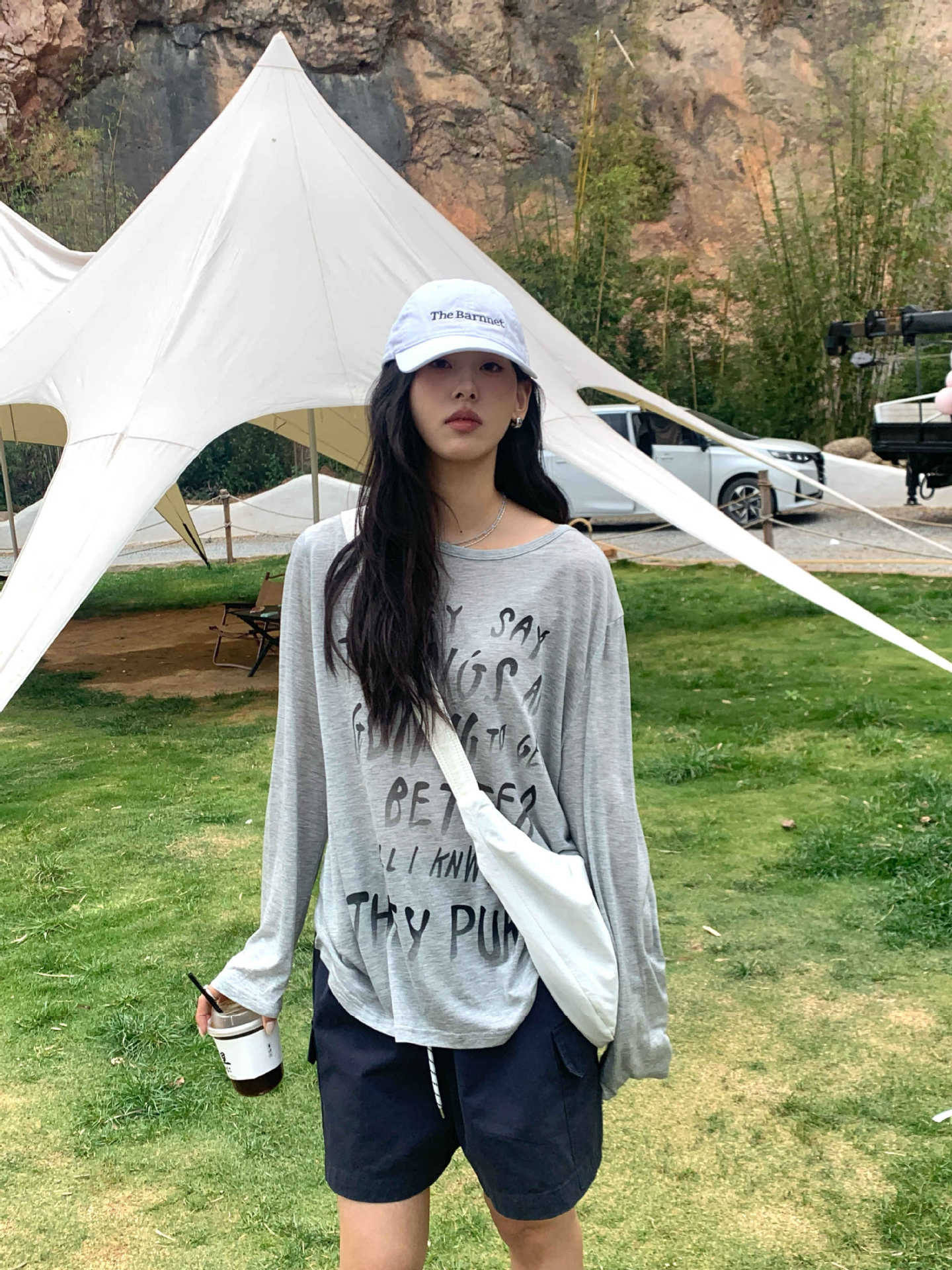 【H5178】實拍夏天印花寬鬆圓領防曬罩衫250415