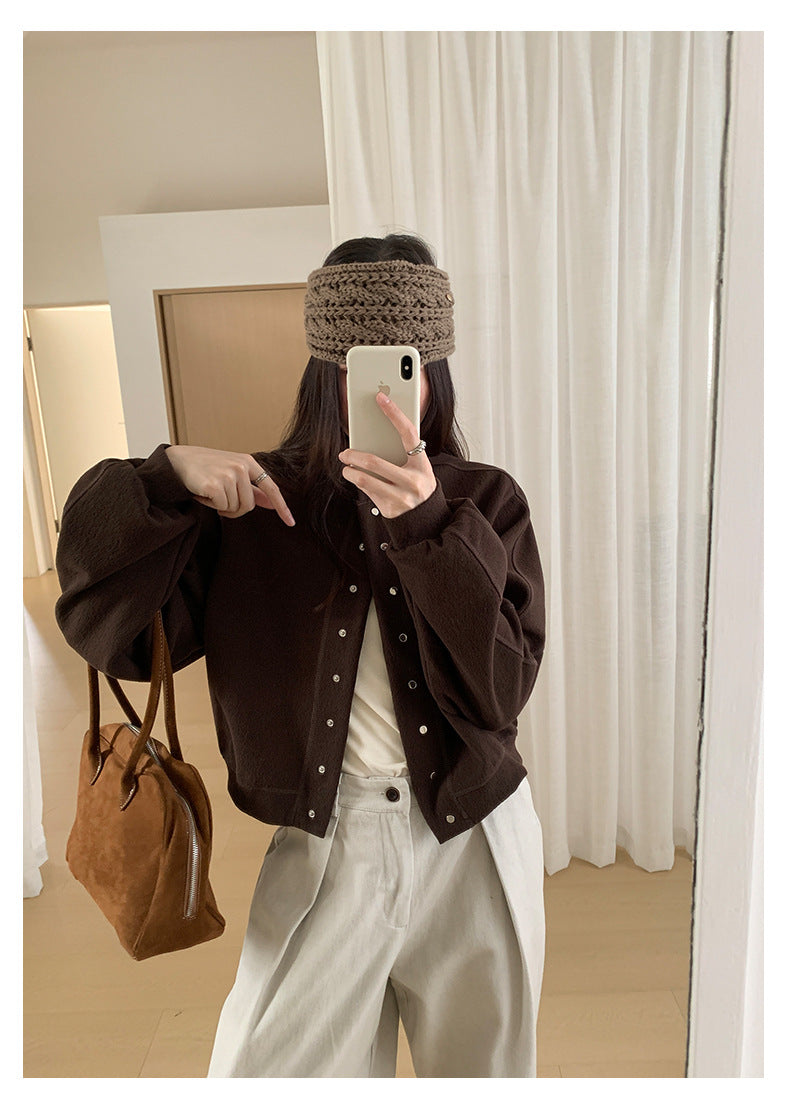 【H567】實拍秋冬挺版圓領棒球服外套251021