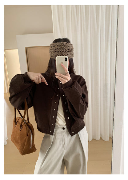 【H567】實拍秋冬挺版圓領棒球服外套251021