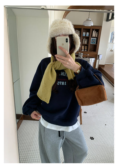 【H5507】實拍假兩件毛巾絨大版加厚衛衣251118