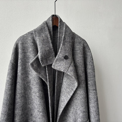 【Y25527】實拍高單質感雙面羊毛呢立領大衣（棉羊毛68%)251106