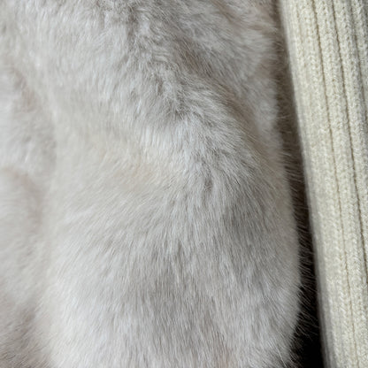 【YH8309】實拍高質感時髦仿皮草拼接針織假2件毛毛外套251113